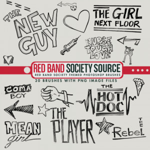 Red Band Society Themed Photoshop Brushes