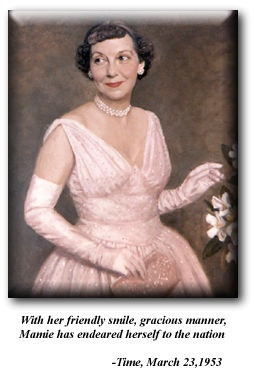 Mamie Eisenhower, wife of the 34th president of the United States of ...