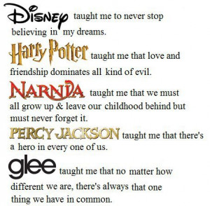 Disney taught me to never stop believing in my dreams