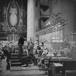 Benjamin Britten conducting the first performance of the War Requiem ...