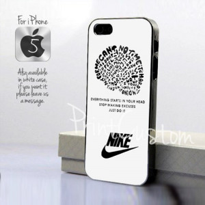 Nike Just do it quote Logo - Design for iPhone 5 Black Case