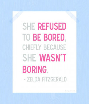 She Refused to be Bored Quote Printable Zelda by HeritageCurrentCo, $ ...