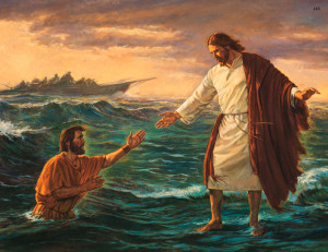 Christ Walking on the Water by Robert T. Barrett