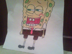 Funny Spongebob Weed Pictures My friend drew spongebob , i