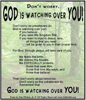 God is always watching over you