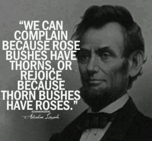 ... thorns, or rejoice because thorn bushes have roses.