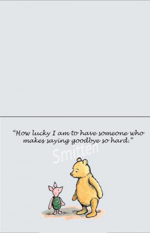 Winne the Pooh and Piglet Quote Art Notecard