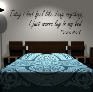 Bruno Mars quote wall sticker