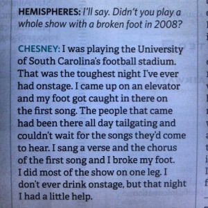 kenny chesney live concert quotes