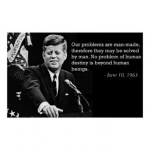John F Kennedy Quotes Poster