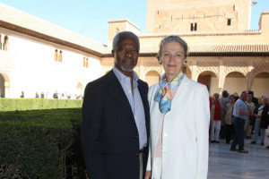 annan and his wife nane lagergren kofi annan and his wife nane ...