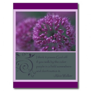 The Color Purple Quote Postcard