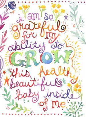 Print - Pregnancy Maternity Affirmation Inspirational Quote on ...