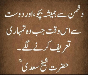 sayings of saadi in urdu friendship urdu message best friend
