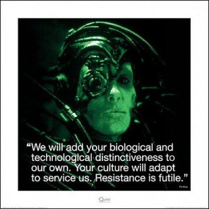 STAR TREK: THE NEXT GENERATION - ART PRINT / POSTER (BORG / QUOTE)