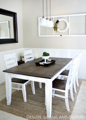farmhouse dining table and chairs