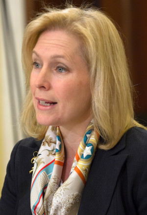 Sen. Kirsten Gillibrand, D-N.Y., shown here at a Senate committee ...