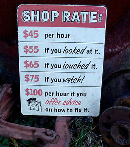 Details about Shop Rate Funny metal sign Mancave cave Theater Gas Pump ...