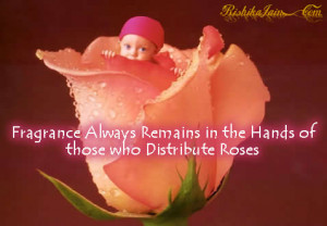 Fragrance Always Remains in the Hands of those who Distribute Roses