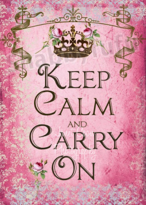 Keep Calm & Carry On Pink 8 X 10 French Canvas Print-