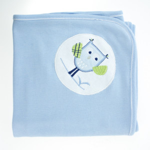 Bubba Blue Baby Owl Blue Bassinette/Cr Velour Blkt