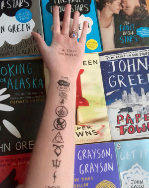 harry potter tattoos The Hunger Games books infinite percy jackson ...