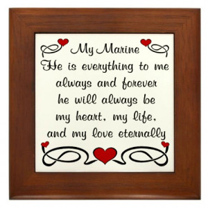 Deployment Gifts > Deployment Living Room > Marine Poem of Love Framed ...