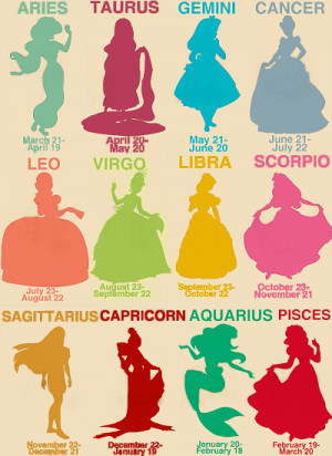Disney Princess Disney Princesses Zodiac Signs