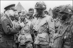 ... photo: General Dwight Eisenhower and the 101st Airborne before D-Day