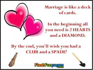 Marriage is Like a Deck of Cards