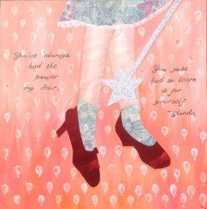 Wizard of oz art, ruby slippers, Glinda quote, Dorothy art, on Etsy, $ ...