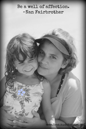 Mom and daughter with quote colored flower