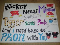 Ways to ask a guy to prom. Disney style. By Elise Arias. (: More