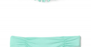 teal fringe bikini