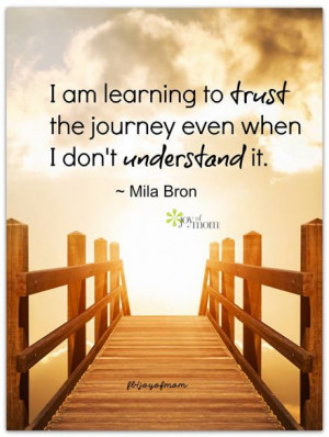 Am Learning To Trust The Journey Even When I Don't Understand It ...