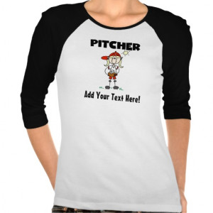 Customised Girls Baseball Pitcher T-shirts