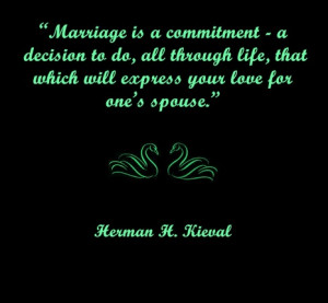 Marriage should not be taken lightly; at least in the commitment sense ...