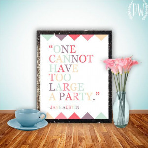 Jane Austen Quote Printable wall art, Inspirational quotes art print ...