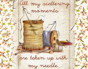 Scattering Moments: A Creative Mot ivational Fine Art Print, Sewing ...