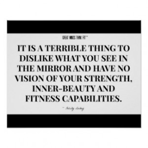 Vision of Fitness Quote: Black and White Poster