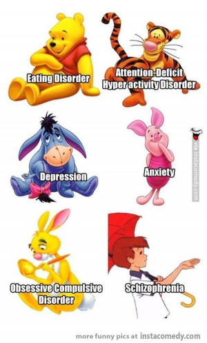 Winnie the Pooh and friends disorders