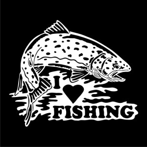Love Fishing Trout Vinyl Decal