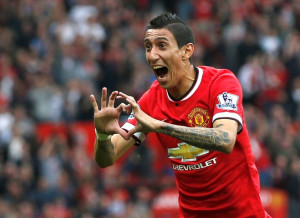 Manchester United's Angel Di Maria celebrates after scoring against ...