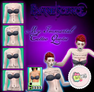Eluney’s Design: New Tattos Inspirados en Evanescence !!!