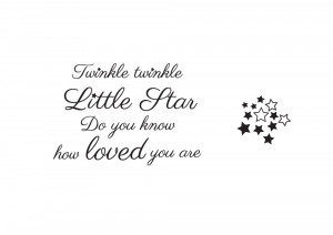 twinkle twinkle little star kids wall sticker wa049x