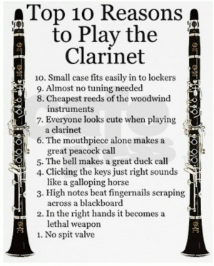 play the clarinet: Clarinet Players, Bands Stuff, Tops 10, 10 Reasons ...
