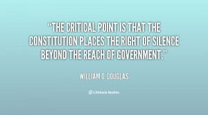 The critical point is that the Constitution places the right of ...
