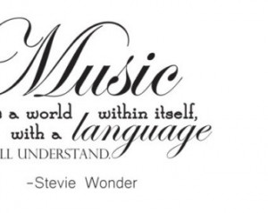 Stevie Wonder Quote Wall Decal / Vinyl Sticker | Music Song Lyrics Art ...