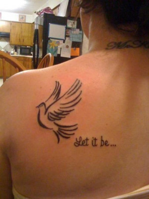 Let It Be Word Tattoo