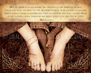 ... Art - Christian Baby Gift - CHOSEN - Ephesians 1 Art - Adoption Quote